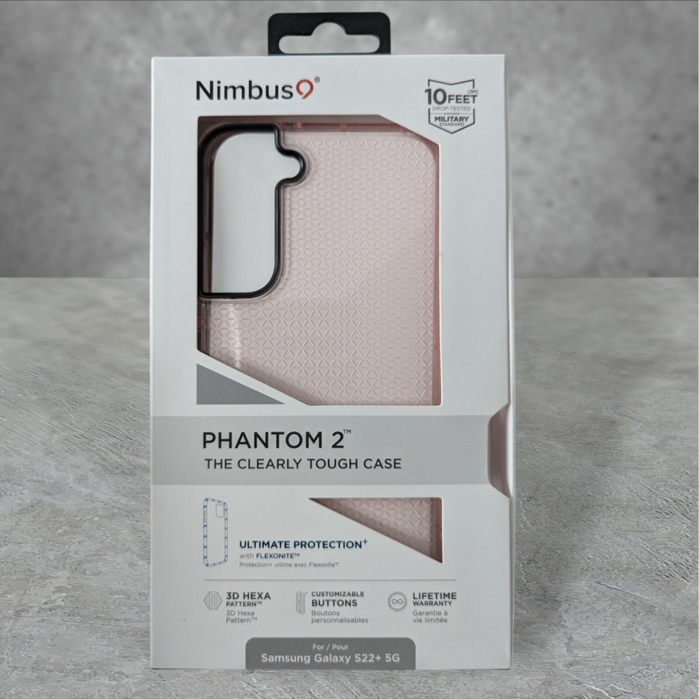 G7. Nimbus9 Phantom 2 Case for Samsung Galaxy S22+ 5G 3D Hexa Flamingo See Descr